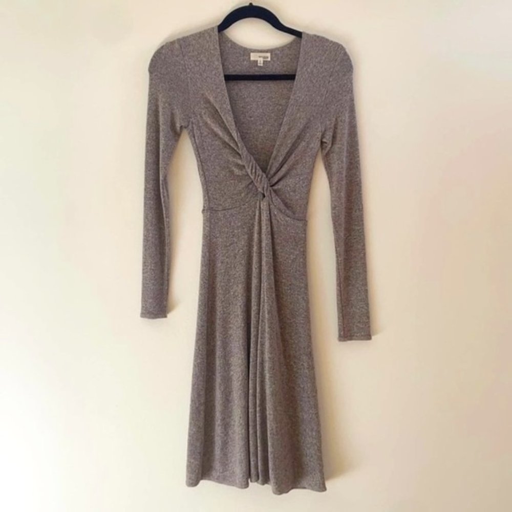 Women Wilfred Free Twist Peekaboo Paige Knit Dress In a Heather grey sz XS - Picture 4 of 4
